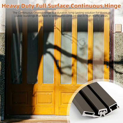MorningRo 1 Pcs 83" Aluminum Continuous Hinge for Door, Dark Bronze - color: Dark Bronze