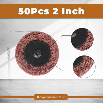 kimllier 50Pcs 2 Inch Maroon Quick Change Surface Prep Conditioning Discs