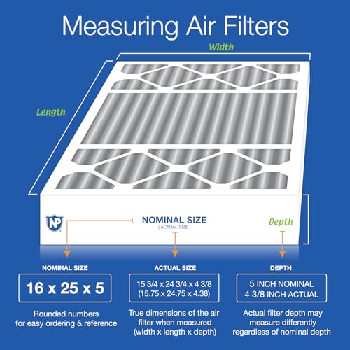 Nordic Pure 16x25x5 Pleated MERV 8 Plus Carbon Air Filters 2 Pack - style: MERV 8 P + Carbon