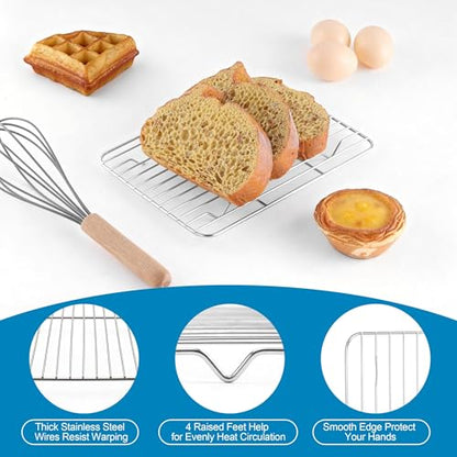 Herogo Small Stainless Steel Baking Sheet with Rack Set, 9.2'' x 7'' x 1'' - size: 9.2 x 7 x 1 inch
