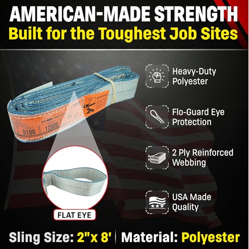 Chenango Supply Eye & Eye 2 Ply Rigging DD Slings - size: 2" x 8'