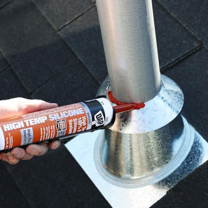 DAP High Temp 100% RTV Silicone Sealant, 10.3 Oz, Red (7079808013)