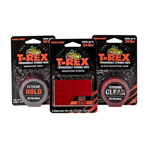 T-Rex Waterproof Mounting Tape, Black (285337) (Pack of 6) - size: 25mm x 1.5m (Pack of 6)