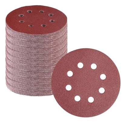 WORKPRO Sanding Discs, 5-Inch 100 Grit 8-Hole Hook and Loop, 150 Pack - style: 150PCS 5 Inch 100 Grit