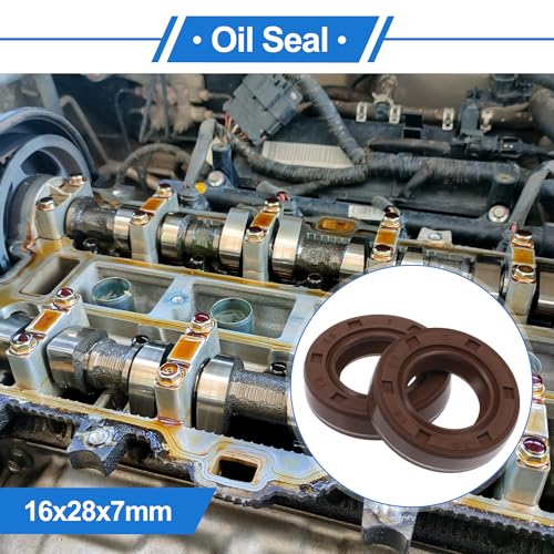 Oil Seal Ring Rotary Shaft Seal TC Double Lip FKM Rubber 16x28x7mm - size: 16x28x7mm