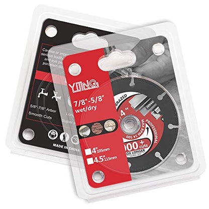2Pcs/Lot 4“ Diamond Metal Cutting Disc Diamond Cut Off Wheel for All Purpose Cutting of Metal Including Rebar, Sheet Metal, Ductile Pipe, Angle Iron, Stainless Steel and Similar Materials (4-2pcs) - size: 4-2pcs