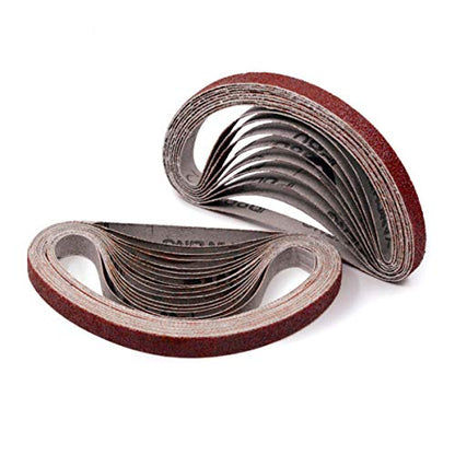 1/2 X 18 Inch Sanding Belt Sandpaper, 80 Grit, 24 Pack - color: 80 Grit, size: 1/2x18in