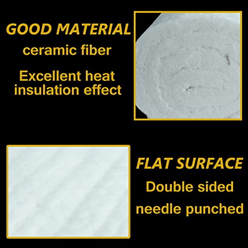 1"x24"x96",2400F Ceramic Fiber Fireproof Insulation Blanket, Applicable to Furnace, forging, kiln and Stove - size: 1inch (Thick) x24inch x96inch