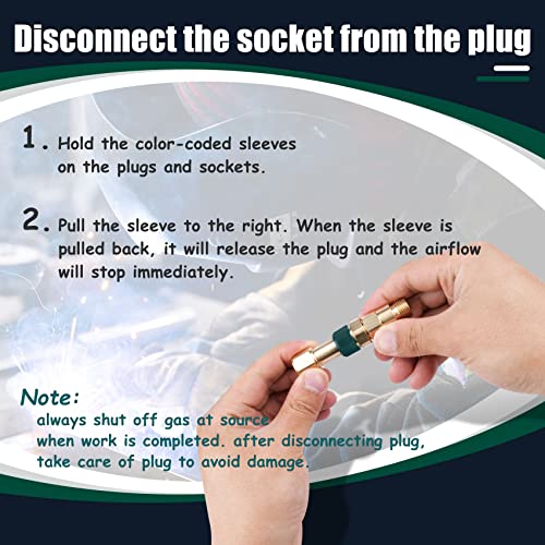 QDB10 Torch To Hose Quick Connect Set For Welding Torch With Check Valves