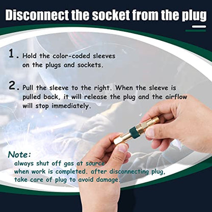 QDB10 Torch To Hose Quick Connect Set For Welding Torch With Check Valves