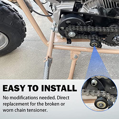 Chain Tensioner with 1-3/4" Roller for Coleman Mini Bike BT200X CT200U Trail CT200U-EX MiniBike TrailMaster Massimo MB200 Hensim Baja Heat Warrior MB165 6.5HP Powersports Bike Motor Parts
