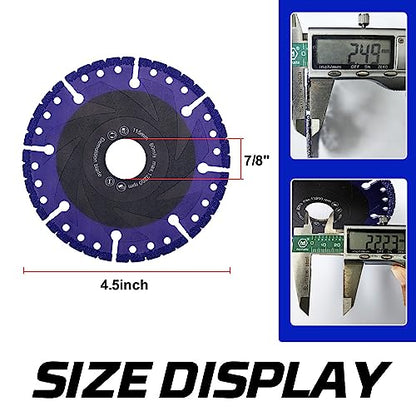 YIJING 4-1/2 Inch Metal Diamond Cutting Blade,Diamond Blade for Metal,Steel,Sheet Metal,Angle Iron,Stainless Steel - size: 4.5 inch