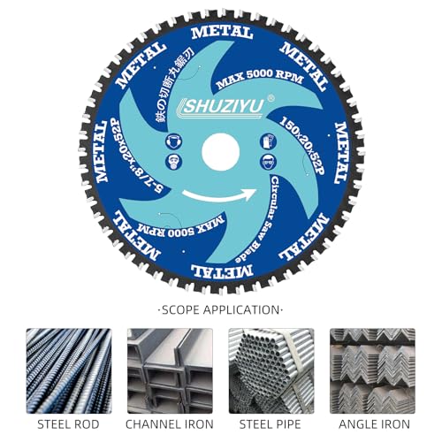 Metal Cutting Circular Saw Blade 5-7/8”(150mm)-52T. - size: 5-7/8"(150mm) 52T