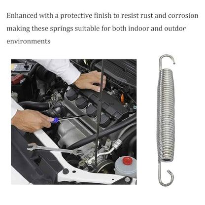 2Pcs Extended Tension Spring Wire Diameter 0.12", OD 0.87", Free Length 7" Steel Compressed Springs Heavy Duty with Dual Hook or Replacement Parts,Machinery Furniture - size: 3*22*180mm
