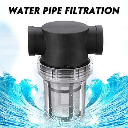 Denpetec 1Pcs Garden Pond 1 inch Inline Mesh Strainer Water Pump Filter Irrigation High Flow Pipeline Filter Garden Interface Strainer(Size:80 mesh) - size: 80 mesh