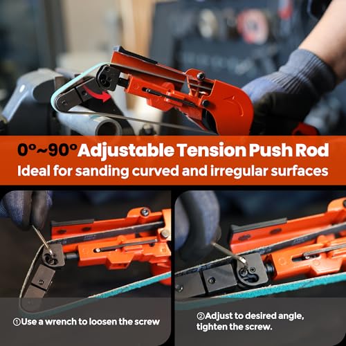 3/4" x 20.5" Air Belt Sander with 12Pcs Zirconia 40/60/80/120 Grit Belts - size: 3/4x20.5 Air Belt Sander