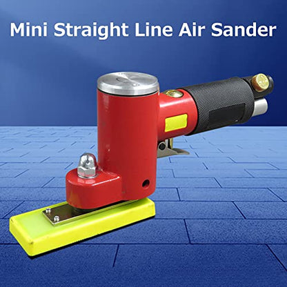Air Sander, Mini Straight Line Air Sander with 2 Sanding Pads Random Orbital Pneumatic Sander Air-Operated Handheld Polisher Waxer for Auto Body Work Furniture Wood Metal Surface - size: KP-6902