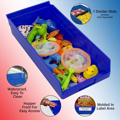 Akro-Mils 30158 Heavy Duty Plastic Shelf Bins, 18"x 8"x 4", Green, 12-Pack - color: Green