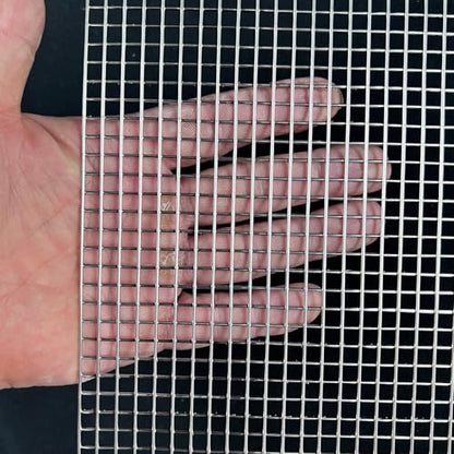 18Gauge 16"x12"Stainless Steel Welded Mesh 1/4 inch Holes Delivered Flat|Strong Heavy Wire Fence Chicken Wire Fencing Metal Screen for Screen Door Mesh,Poultry Cage,Grill,Bird Netting,Pet Grate - size: 16"x12", style: 18 Gauge, 1/4 inch Holes
