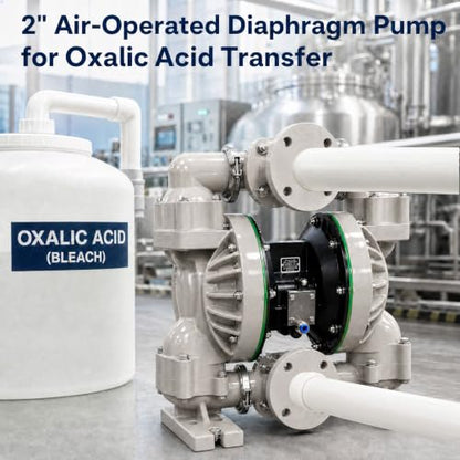 2" PP Air-operated Diaphragm Pump,172gpm Pneumatic Pump For Oxalic Acid & Corrosive Fluid Transfer - size: QBY4-50PP+PTFE 172GMP