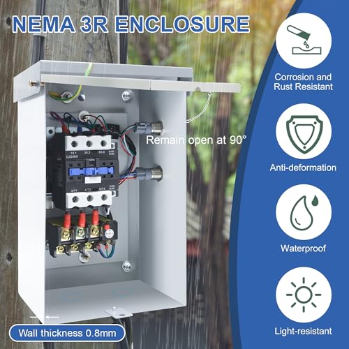 14.5 Hp 3-Phase Magnetic Motor Starter, 208-240 Volt 28-45 Amp - style: Three-phase 45A