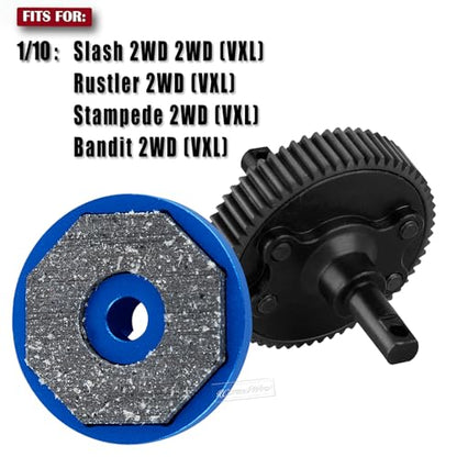 RC 48P 76T Spur Gear &Transmission Gear &Slipper Clutch &Pressure Plate &Slipper Rebuild Kit w/ 25+27T Pinions Upgrades Part for 1/10 Slash/Rustler/Stampede/Bandit 2WD VXL,Navy Blue