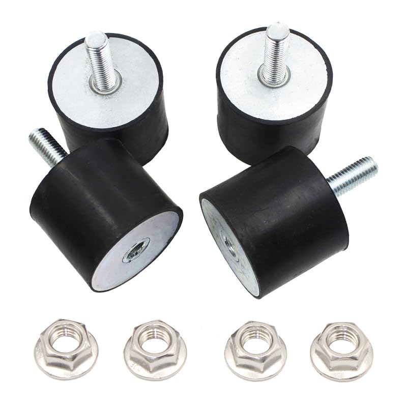 EASYEAH M12 Rubber Vibration Isolator Mounts Single Stud Shock Absorber - size: VD-M12x37-60x50