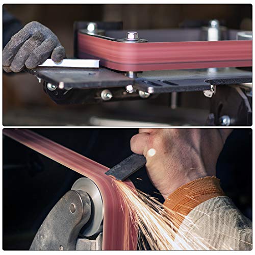 uxcell 4-Inch x 24-Inch Aluminum Oxide Sanding Belt 100 Grits Sandpaper Lapped Joint for Belt Sander 10pcs