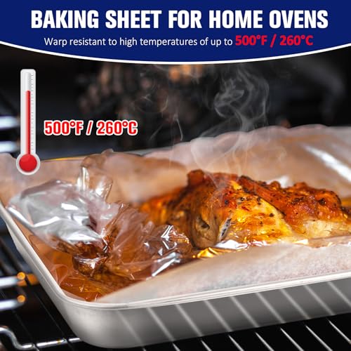 Mimorou 12 Pcs Stainless Steel Baking Sheet Cookie Pans, 13.5 x 8.4 Inches - size: 13.5 x 8.4 inches
