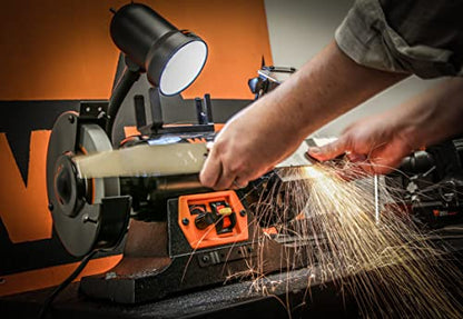 WEN BG625V 2.5-Amp 6-Inch Variable Speed Bench Grinder with Flexible Work Light , Black - style: Variable Speed
