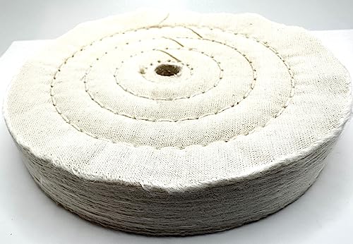 Buffing Wheel 6" x 1" Thick, Fine Muslin, 70 Ply, 2 Pack