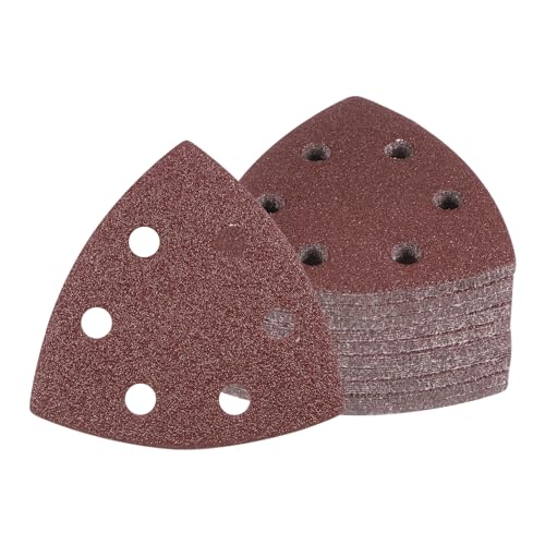 50pcs Mouse Sander Detail Sandpaper 80Grit 3-1/2" Triangle - size: 80 grit