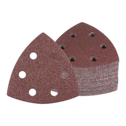 50pcs Mouse Sander Detail Sandpaper 80Grit 3-1/2" Triangle - size: 80 grit