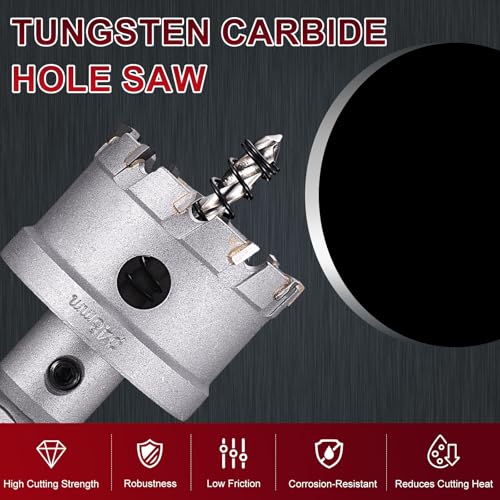 Tungsten Carbide Tipped Hole Saw 2-1/2 Inch 64mm Hole Cutter - size: 2-1/2 Inch (64mm)