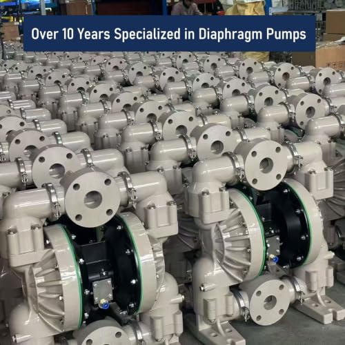 2" PP Air-operated Diaphragm Pump,172gpm Pneumatic Pump For Oxalic Acid & Corrosive Fluid Transfer - size: QBY4-50PP+PTFE 172GMP