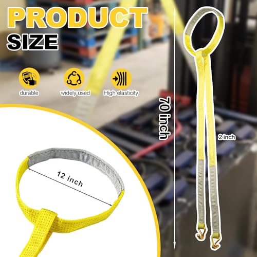 Heavy Duty Industrial Forklift Battery Lifting Sling Beam 5000 lbs Strap