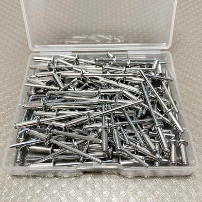 Maozaa 100Pcs 1/8" x 3/8" Aluminum Blind Rivets, Pop Rivets, Silver - color: Silver, size: 1/8" x 3/8"