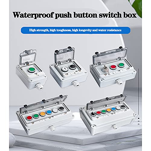 Emergency Stop Start Stop Selector Switch Control Station IP65 22mm - color: 4-hole switch box