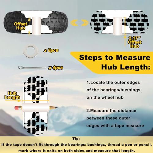 10 Inch Solid Rubber Tires, 4.10/3.50-4 Tire and Flat Free with 5/8" Bearings, 2.17" Offset Hub for GOR Garden Carts, Garden Wagon Carts, Trolleys, Hand Trucks and Utility Cart(2 Pack) - size: 10 INCH - 2 Pack