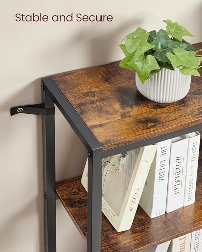 VASAGLE 6 Tier Bookshelf, Convertible Corner Shelf, 40.2 x 9.4 x 69 Inches - size: 6 Tiers (40.2"W)