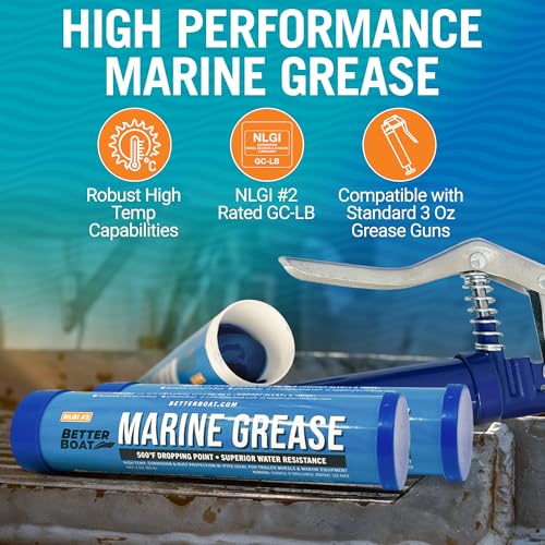 3PK Mini Marine Grease Tube, 3 Oz Cartridge, Waterproof High Temp - size: 3PK Mini 3oz