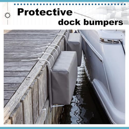 Boat Dock Bumpers Heavy-Duty Marine - color: Gray, size: 17 x 6 x 3.5"