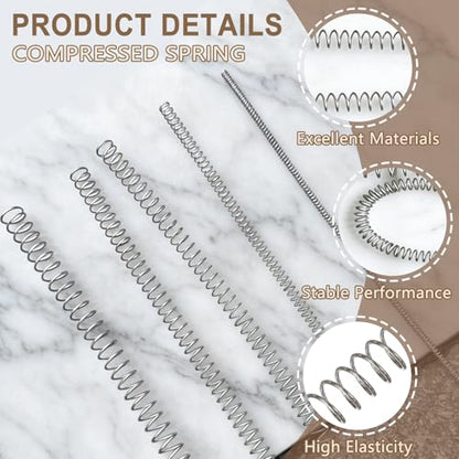 Compression Spring 0.8x8x305mm, 304 SS Long Extension Spring 2 Pack - size: 0.8mm x 8mm x 305mm