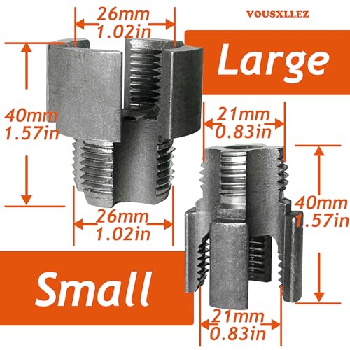 Pipe Thread Cutting Tool Integrated Internal and External,Pipe Threading Tool, Pvc Pipe Threader for 1/2'' 3/4'' 1'' Dies, Electric Drill Compatible Threading Tool (2PCS)