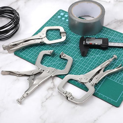 10 Pcs 6 Inch Locking C Clamp Heavy Duty Welding Clamps Pliers Vise Grip Clamps with Swivel Pad with Regular Tip and Swivel Pad for Craftsmen Home Workshop - size: 6.5 Inch,Set of 10