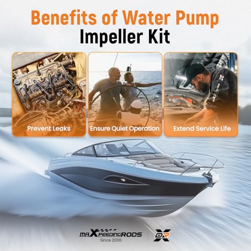maXpeedingrods Water Pump Impeller Repair Kit for Mercury Mariner - size: For Mercury Mariner 40-275 HP, 47-43026Q06