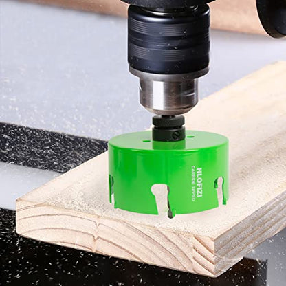 6-1/4 Inch Carbide Tipped Hole Saw Recessed Lights Multi-Material Hole Cutter with Arbor for Wood, Drywall, Plastic, PVC, Fiberglass, 5X Faster, Green - size: 6-1/4 In.