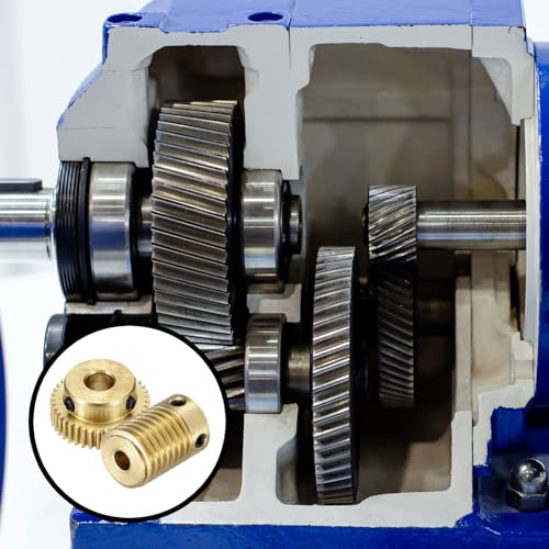 uxcell Worm Gear Set 40T 0.5 Module 1:40 Reduction Rate - size: Gear-6mm, Rod-4mm Bore, style: 0.5M-40T