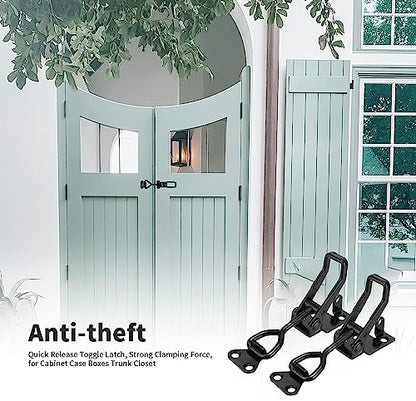 E-TING 4 Pack Adjustable Quick Release 397lbs load Toggle Latch for Cabinet - style: 4002（4pack）