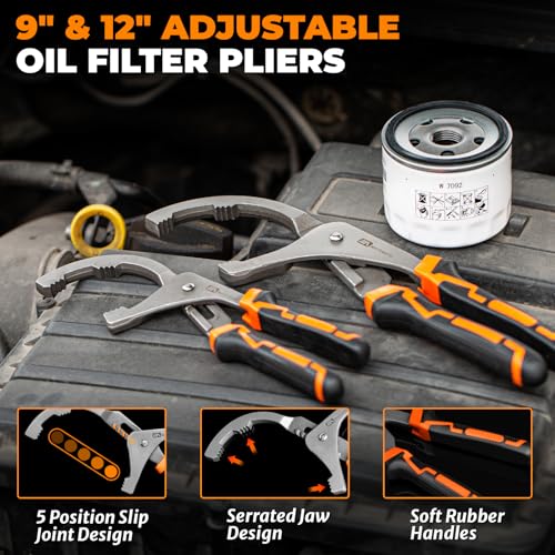 8-Piece Oil Filter Wrench Set